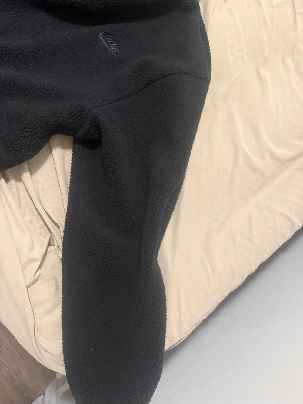 Nike Black Sherpa Fleece Zip Jacket
